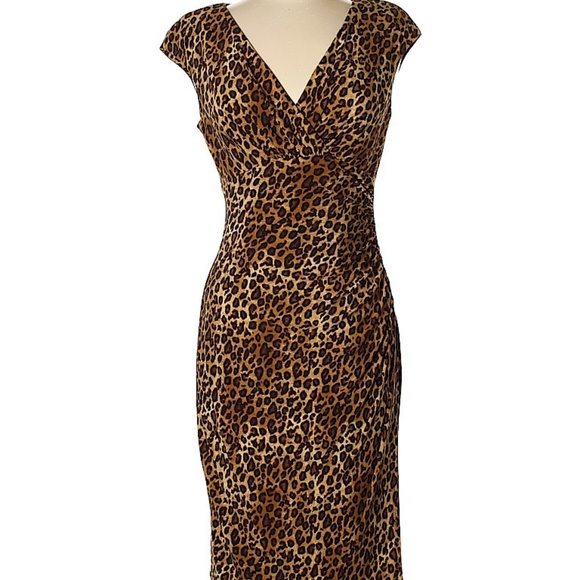 Ralph Lauren Dresses & Skirts - Ralph Lauren Cap Sleeve Cheetah Print Dress